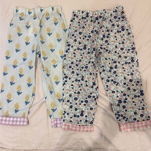 Floral Kids Pajama pants Set - Blue and Pink